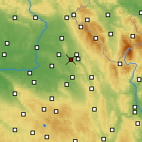 Nearby Forecast Locations - Kostelec nad Orlicí - Kaart