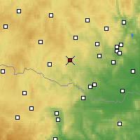 Nearby Forecast Locations - Moravské Budějovice - Kaart