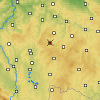 Nearby Forecast Locations - Pacov - Kaart