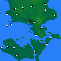 Nearby Forecast Locations - Næstved - Kaart