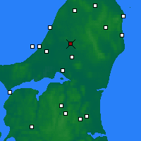Nearby Forecast Locations - Brønderslev - Kaart