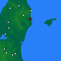 Nearby Forecast Locations - Sæby - Kaart