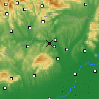Nearby Forecast Locations - Kazincbarcika - Kaart