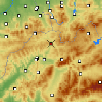 Nearby Forecast Locations - Krásno nad Kysucou - Kaart