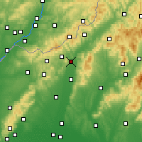 Nearby Forecast Locations - Nové Mesto nad Váhom - Kaart