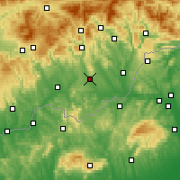 Nearby Forecast Locations - Rimavská Sobota - Kaart