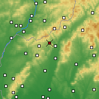 Nearby Forecast Locations - Stará Turá - Kaart