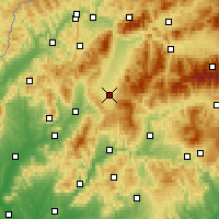 Nearby Forecast Locations - Turčianske Teplice - Kaart