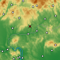 Nearby Forecast Locations - Veľký Krtíš - Kaart