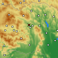 Nearby Forecast Locations - Veľký Šariš - Kaart