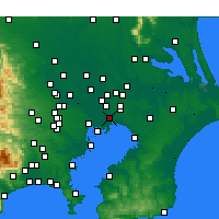 Nearby Forecast Locations - Ichikawa - Kaart