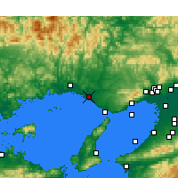 Nearby Forecast Locations - Kakogawa - Kaart