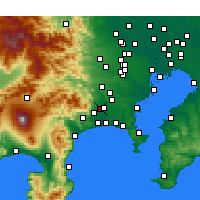 Nearby Forecast Locations - Atsugi - Kaart