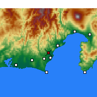 Nearby Forecast Locations - Fujieda - Kaart