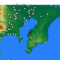 Nearby Forecast Locations - Kisarazu - Kaart