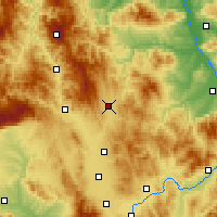 Nearby Forecast Locations - Podujevë - Kaart