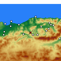 Nearby Forecast Locations - Tizi Ghenif - Kaart
