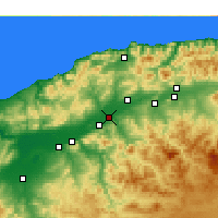 Nearby Forecast Locations - Oued Sly - Kaart