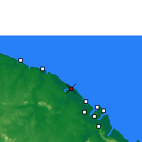 Nearby Forecast Locations - Kourou - Kaart