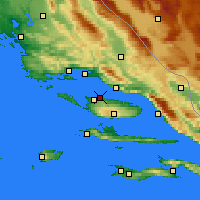 Nearby Forecast Locations - Supetar - Kaart