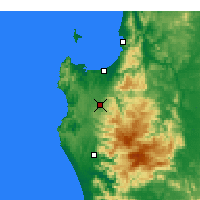 Nearby Forecast Locations - Curanilahue - Kaart