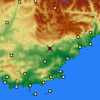 Nearby Forecast Locations - Draguignan - Kaart