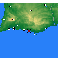 Nearby Forecast Locations - Quarteira - Kaart
