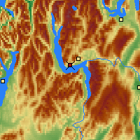 Nearby Forecast Locations - Wakatipumeer - Kaart