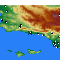 Nearby Forecast Locations - Santa Barbara - Kaart