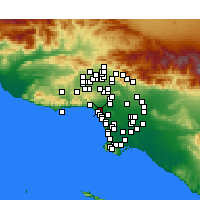 Nearby Forecast Locations - Santa Monica - Kaart