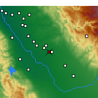 Nearby Forecast Locations - Merced - Kaart