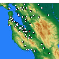 Nearby Forecast Locations - San Jose - Kaart