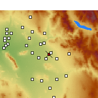 Nearby Forecast Locations - Mesa AFB - Kaart