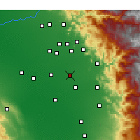 Nearby Forecast Locations - Visalia - Kaart