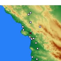 Nearby Forecast Locations - San Luis Obispo - Kaart