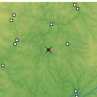 Nearby Forecast Locations - Zanesville - Kaart