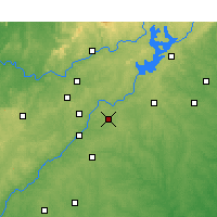 Nearby Forecast Locations - DeKalb- Peachtree Airport - Kaart