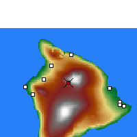Nearby Forecast Locations - Bradshaw/Hawaii - Kaart