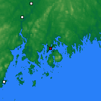 Nearby Forecast Locations - Bar Harbor - Kaart