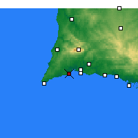 Nearby Forecast Locations - Lagos - Kaart