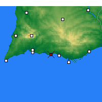 Nearby Forecast Locations - Albufeira - Kaart
