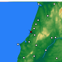 Nearby Forecast Locations - Nazaré - Kaart