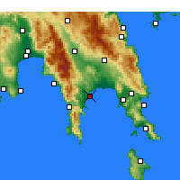 Nearby Forecast Locations - Gythio - Kaart