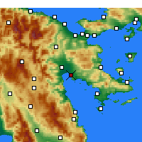 Nearby Forecast Locations - Nauplion - Kaart