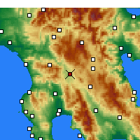 Nearby Forecast Locations - Megalopolis - Kaart