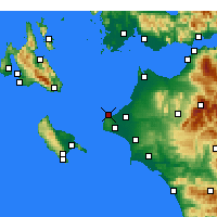 Nearby Forecast Locations - Cyllene - Kaart