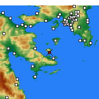 Nearby Forecast Locations - Methana - Kaart