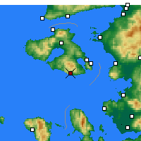 Nearby Forecast Locations - Plomari - Kaart