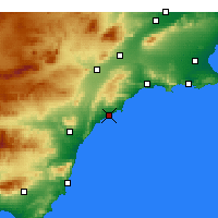 Nearby Forecast Locations - Lorca - Kaart