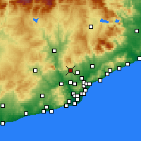Nearby Forecast Locations - Terrassa - Kaart